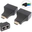 1Pair HDMI DualRJ45 CAT5E CAT6 ZTP LAN Ethernet HDMI Extender Repeater AdapterOZ