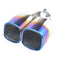 2.5inch Car Exhaust Muffler Tip Dual Square Outlet Silencer Tail Pipe Steel E6Q2