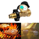Propane Tank Cylinder Adapter Coupler BBQ Gas Pressure Regulator Gauge Tool