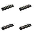 4pcs Black Marine Boat 30 Amp DC 12V Terminal Block Bus Bar - 6 Circuit
