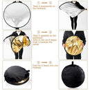 5 in 1 Collapsible Light Round Photography Reflector for Multi Photo (60cm)