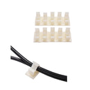 10x Adhesive Backed Nylon Wire Adjustable Cable Clips Clamps Fit White 13mm   Hn