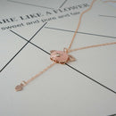 Stretchable Small Flying Pig Necklace Female Cute Moving Zodiac Pig Ear Boo R1A2