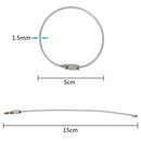 25 Pack Wire Keychain Cable 6 inch Stainless Steel Key Ring Loop for Outdoo L4Q1