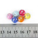 Pack 100 Acrylic Plastic Beads stained with Strass Glitter 10mm P9W6