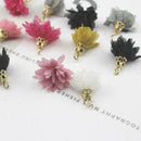 Chiffon Flower Pendant DIY Jewelry Earring Keyring Making Pendant 10PCS F7R L7R7
