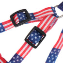 1CM Width Small Pet Dog Cat Print Rope Lead Leash Harness Adjustable Chest S Gw