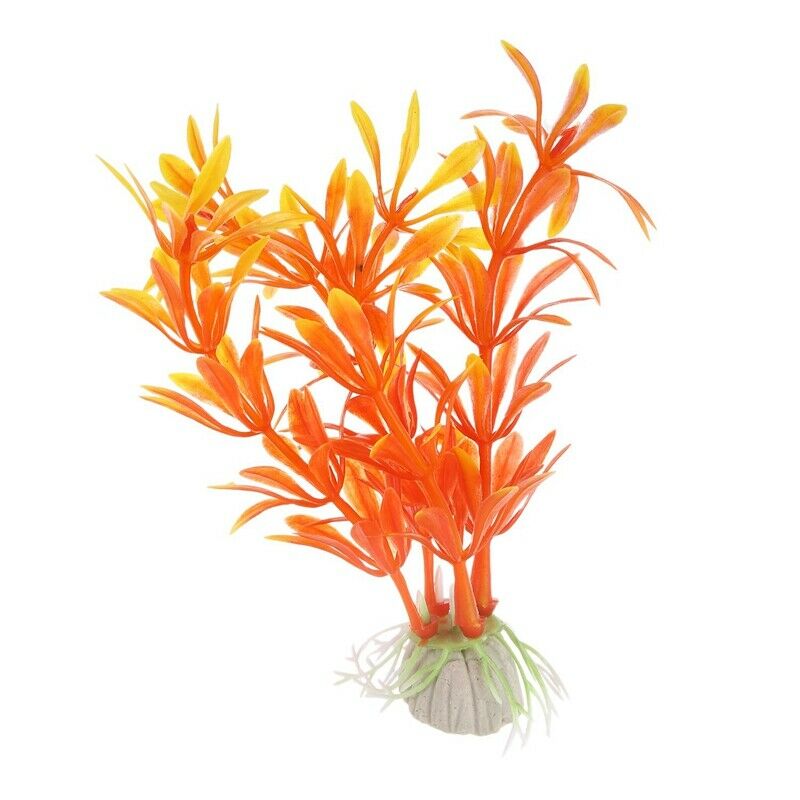 10 x Mixed Artificial Aquarium Fish Tank Water Plant Plastic Decoration Orn