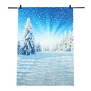 5x7ft Winter Photography Backdrops White Freeze Snow Photo Backdrop for Chi