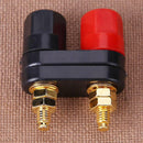 1Pc Amplifier Binding Post Speaker Banana Plug Jack Couple Terminals + Connector