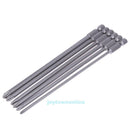 6 pieces Shank 1/4 inch S2 alloy steel 150mm Long Magnetic Hex Screwdriver Bits