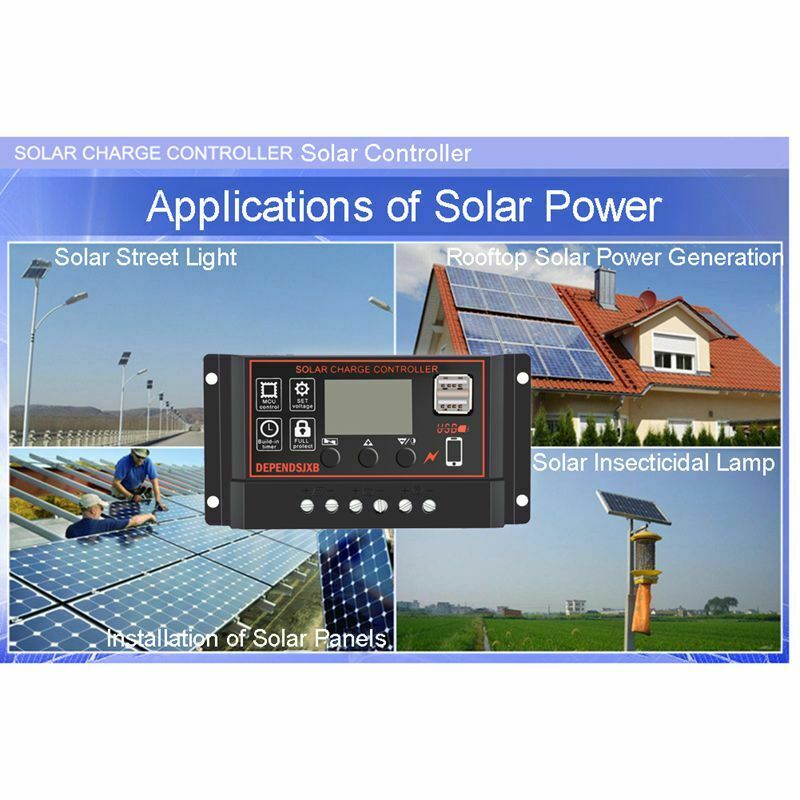 Solar Panel Controller Battery Charge Regulator 12V/24V Auto With Dual UsbÃ¯Â¼Ë† H3V4