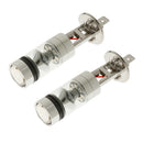 2pcs H1 10000K 100W High Power LED Foglights Daytime Running Bulbs Ice Blue