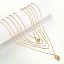 Simple Shell Pendant Clavicle Chain Women Multilayer Necklace Jewelry Gift