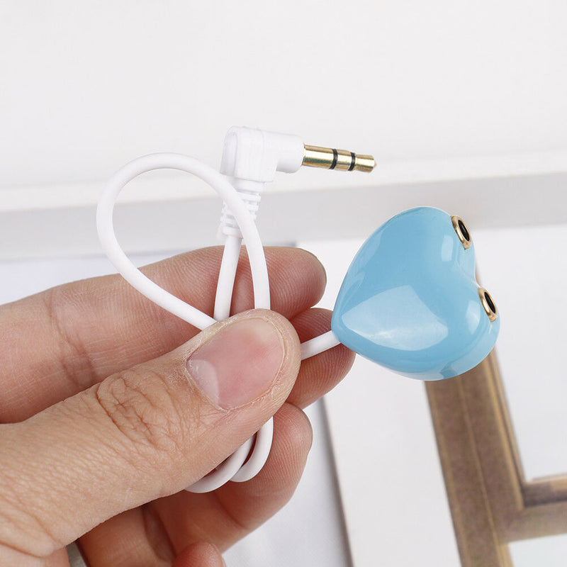 1Pc 3.5mm headphone splitter music sharing audio plug line cable adapter!E