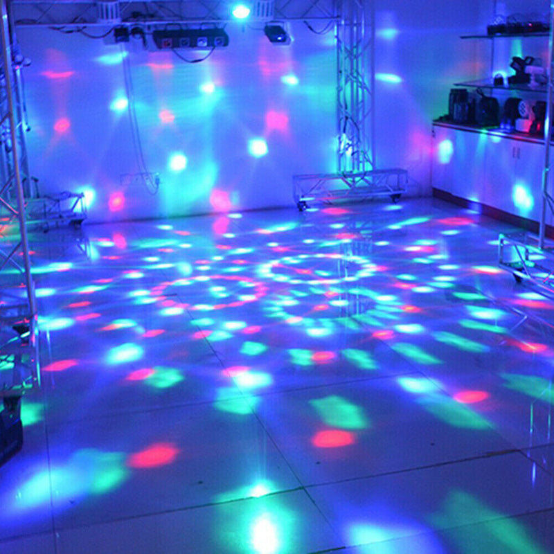 Sound Activated RGB LED Magic Ball Light Remote Control Stage DJ Disco Lamp