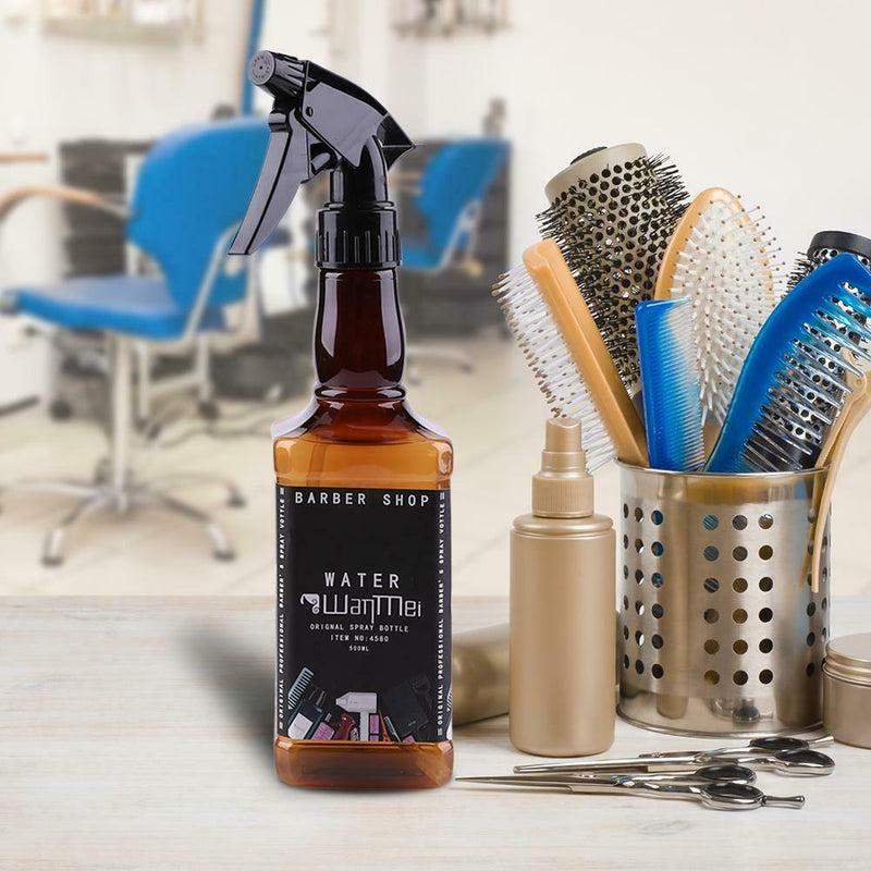 500mL Hairdressing Spray Bottle Refillable Mist Bottles Salon Tools (Brown) A