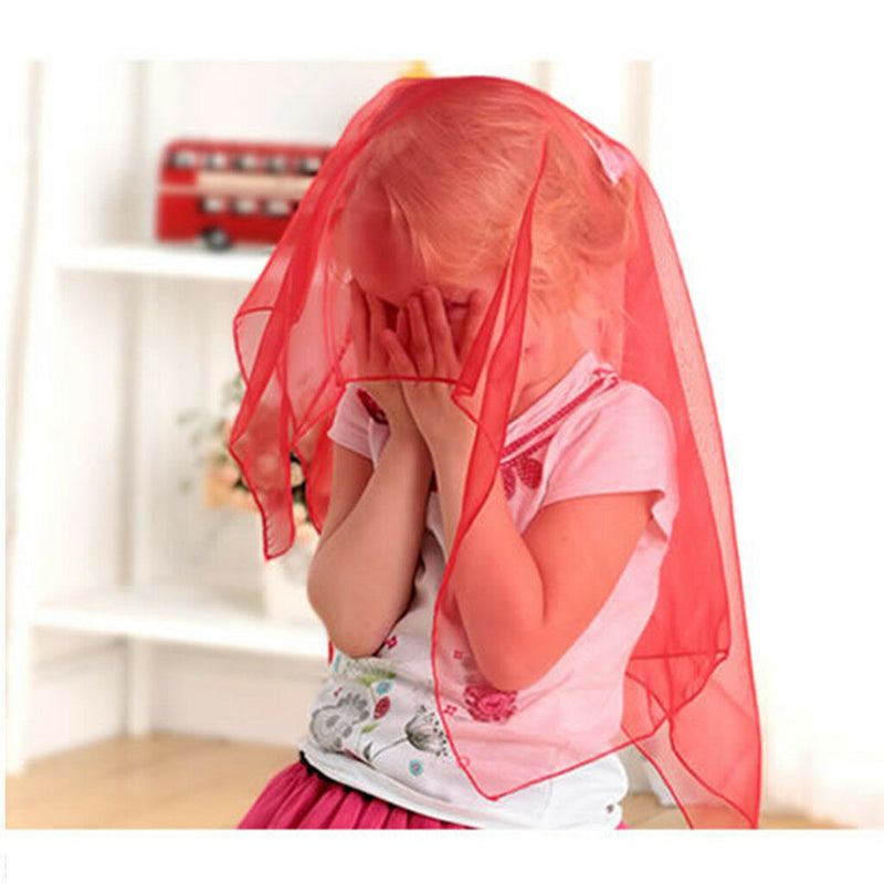 6x Multi-Color Square Juggling Dance Scarfs Magic Tricks Props for Kids