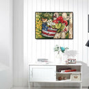 Full Round Drill 5D DIY Diamond Painting Flower Embroidery Art Kit (LG154) A