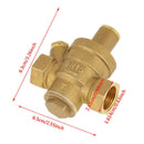 1Pcs Adjustable Brass Water Pressure Reducing Valve Regulator Reducer 1/2''