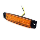 10x Amber 12V/24V 6LED Side Marker Indicators Lights Lamp Truck Trailer JUM BXD