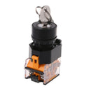 Key Switch ON/OFF Lock LAY38 3 Gears Key Switch 22MM Electronic With Keys New
