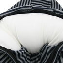 Adults Portable Soft Striped Neck Pillow Neck Support Train Airplane Car Bus