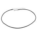 10 X Black Leather Necklace Pendant Cord String + Clasp F2K3