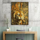 Hand Painted Picture Frameless DIY Fierce Tiger Painting By Numbers Craft