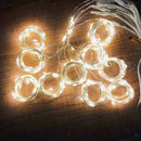 LED Strip Lamp Copper Curtain Lights with Remote Control Warm White