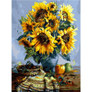 Painting By Numbers Kit DIY Canvas Oil Art Picture Deccor (Sunflower) A