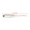 2pcs New Soft 2.2g 75mm Tiddler Bait Fluke Fishing Saltwater Lure Tackle Treble