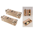 2pcs Retro Wood Single Wine Box Storage Packaging
