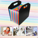 Expanding File Folder 24 Pockets, A4 Letter Size Expandable File Organizer  B1C5