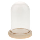 2-pack Transparant Festival Glass Dome with Base Retro Display Bell Jar Case