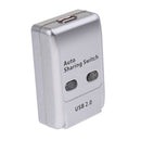 2 Ports Auto Printer Sharing Switch Hub Box ABS High Speed Support Window 7