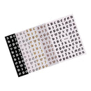 5 Color Adhesive Nail Transfer Stickers Letters Decals Stencils For Mirror Phone