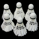 6Pcs White Goose Feather Badminton Shuttlecocks Outdoor Ball Game Training CYX