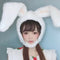 Soft Rabbit Hat Bunny Ears Cap Kids Adults Party Costume Fancy Dress Headwear
