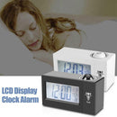 Lcd Screen Digital Led Projection Alarm Clock Calendar Temperature Humidity