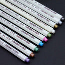 10 Color Metallic Art Marker Fine Liner Coloring Brush Pens Art Craft Pen