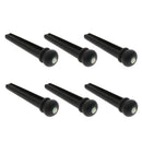 Pack of 6 Ebony Guitar Bridge Pins with Dots Black Acoustic Guitar Replacement