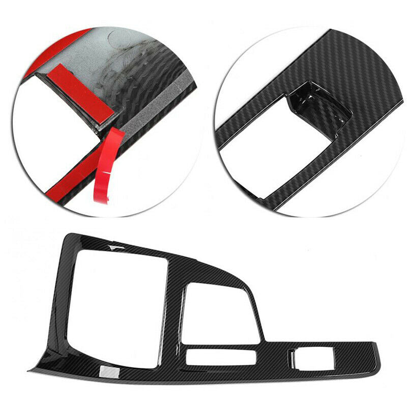Carbon Fiber Style Abs Updated Car Styling Gear Shift Panel Cover Trim for  F4E6