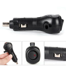 MaleMotor Car Cigarette Lighter Socket Plug Charger Connector LED With Switch TO