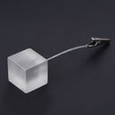 Square wire memo holder paper Note clip - translucent white