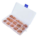 300Pcs Flat Ring Washer Assortment Copper Plain Washers Assortment Set with