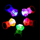 10Pcs Mixed Colors LED Light Up Flashing Finger Rings Audlt Kids For Party Night