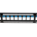 24 Port UTP Keystone Jack Blank Patch Panel Plate Cat6 Ethernet RJ-45 19" in