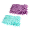 2 Pieces Photo Props Blanket Rug Background for Baby (Light Green+Purple)