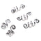 5Pc/Set Alloy Spiral Hair Braiding Dreadlock Beads`Jewelry Rings Cuffs Tube Clip
